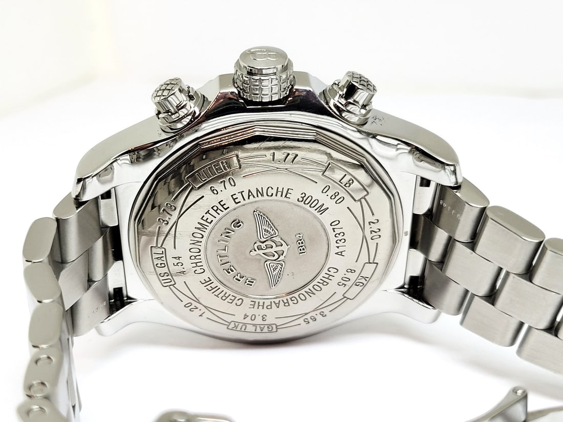 Mensl S/Steel BREITLING SUPER AVENGER Chronograph Automatic Watch A13370 EXLNT - 11