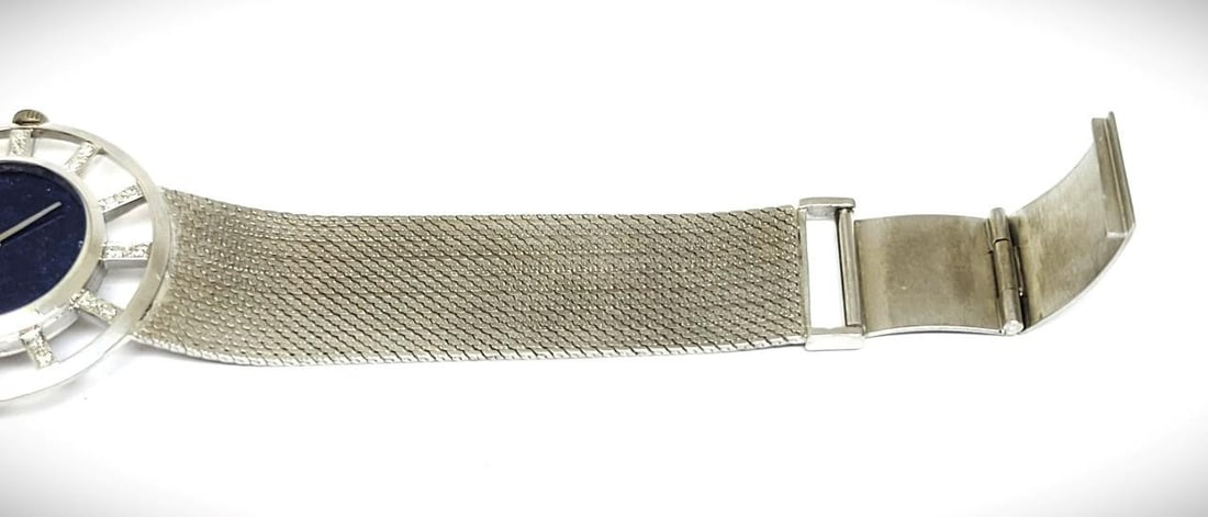 Vintage 14k White Gold LUCIEN PICCARD Ladies Winding Watch with Diamonds* EXLNT - 11