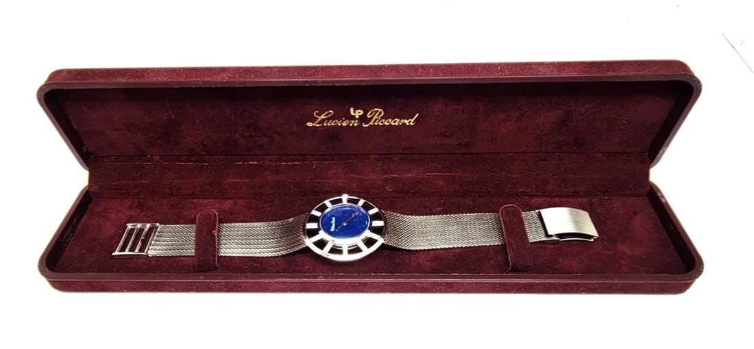 Vintage 14k White Gold LUCIEN PICCARD Ladies Winding Watch with Diamonds* EXLNT - 15