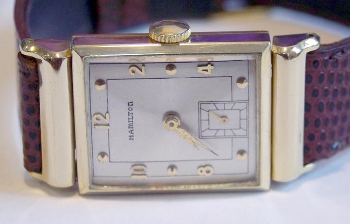 Vintage 14k JULES JURGENSEN 17J Automatic DATE Watch c.1960s EXLNT ORIGINAL DIAL - 16