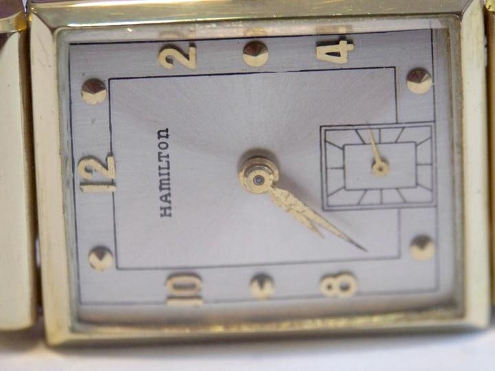 Vintage 14k JULES JURGENSEN 17J Automatic DATE Watch c.1960s EXLNT ORIGINAL DIAL - 17