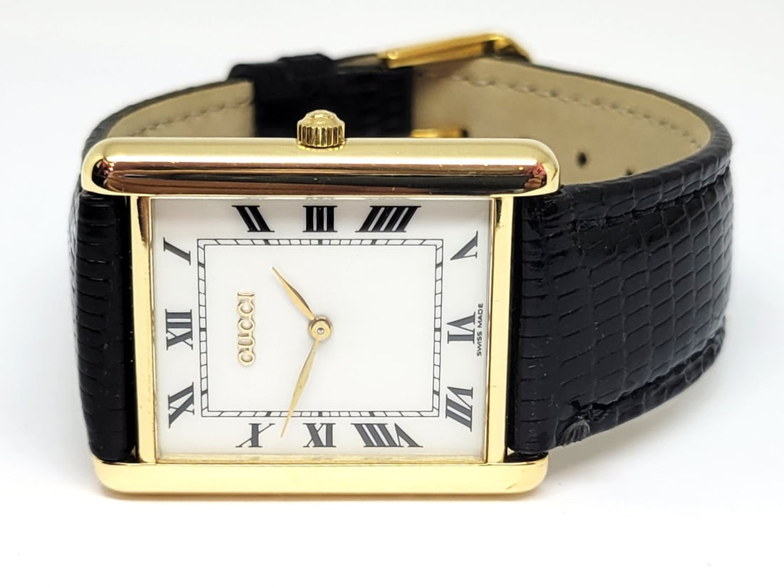 Solid 18k GUCCI TANK Unisex Watch 28 mm Ref 710 M* EXLNT - 2