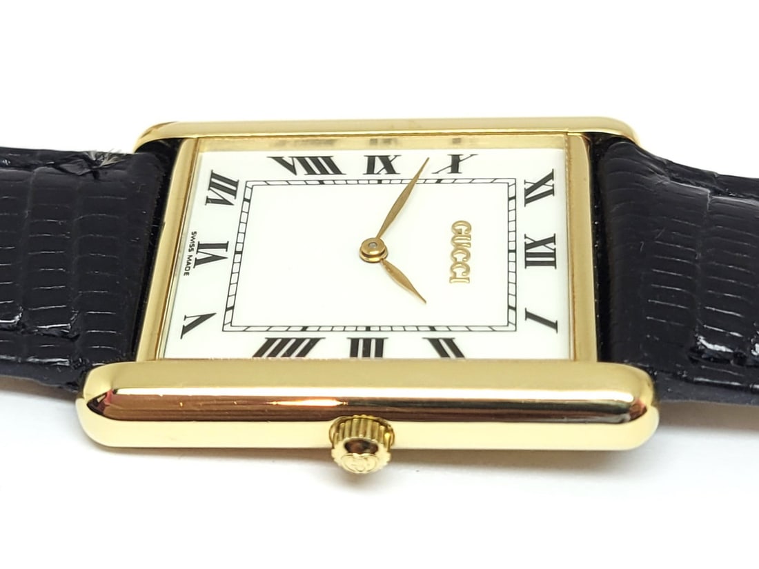 Solid 18k GUCCI TANK Unisex Watch 28 mm Ref 710 M* EXLNT - 6
