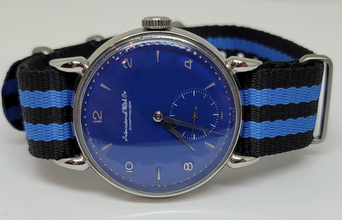 Vintage S/Steel IWC SHAFFHAUSEN Winding Watch 1950s Cal 88* CLAWS Logs* EXLNT - 3