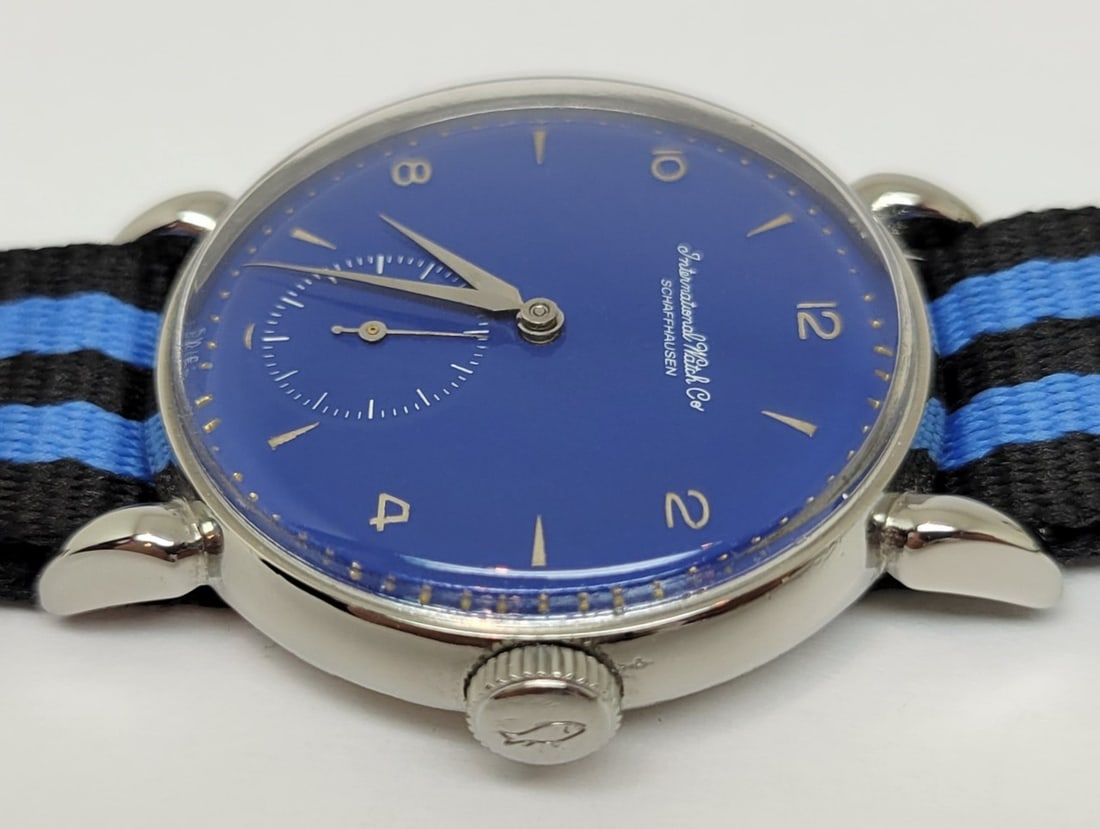 Vintage S/Steel IWC SHAFFHAUSEN Winding Watch 1950s Cal 88* CLAWS Logs* EXLNT - 7