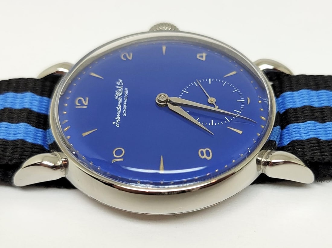 Vintage S/Steel IWC SHAFFHAUSEN Winding Watch 1950s Cal 88* CLAWS Logs* EXLNT - 8