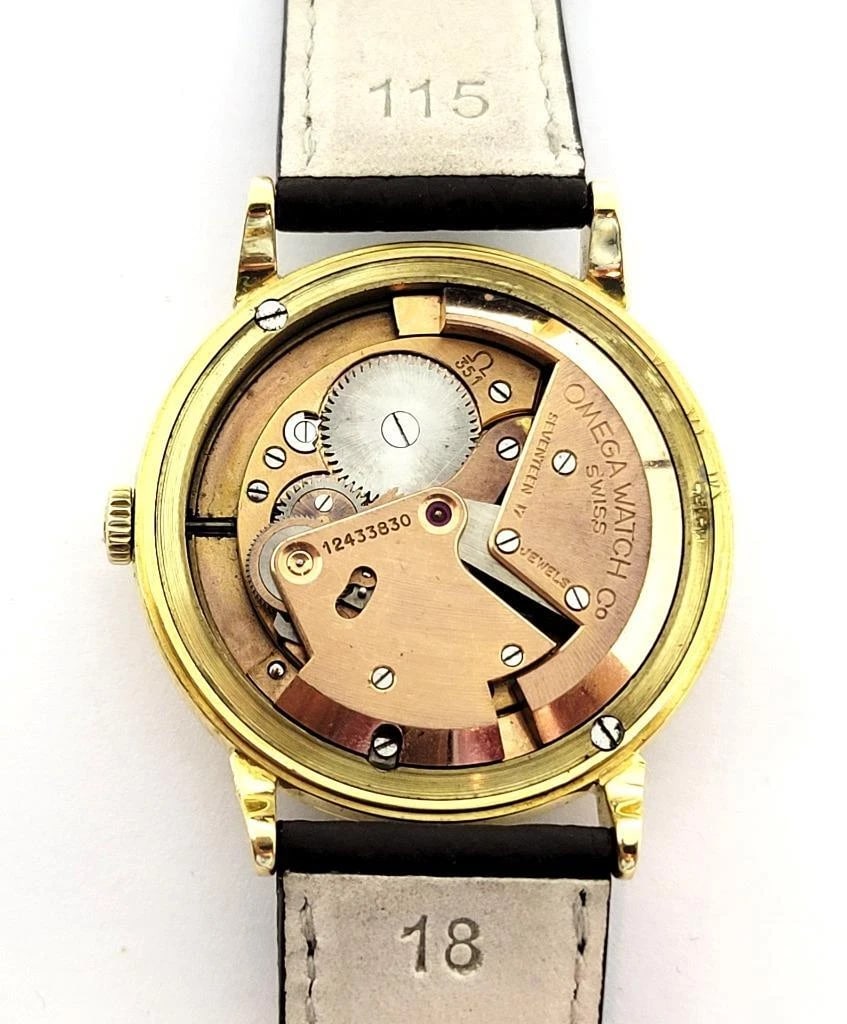 Solid 18k OMEGA Mens AUTOMATIC Watch* Cal 351 Ref 2643 c.1950* SERVICED* EXLNT - 10