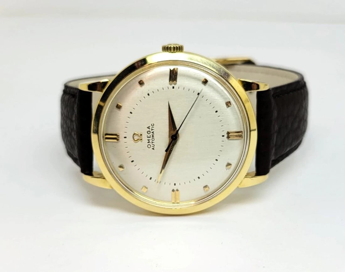 Solid 18k OMEGA Mens AUTOMATIC Watch* Cal 351 Ref 2643 c.1950* SERVICED* EXLNT - 3