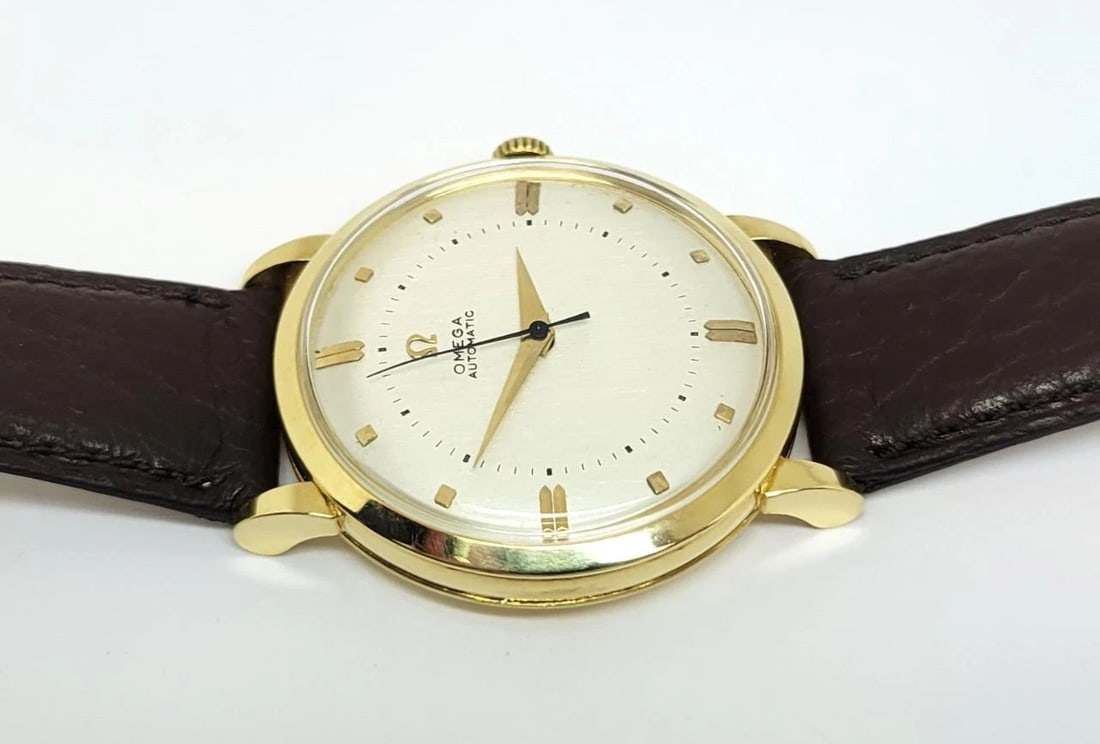 Solid 18k OMEGA Mens AUTOMATIC Watch* Cal 351 Ref 2643 c.1950* SERVICED* EXLNT - 8