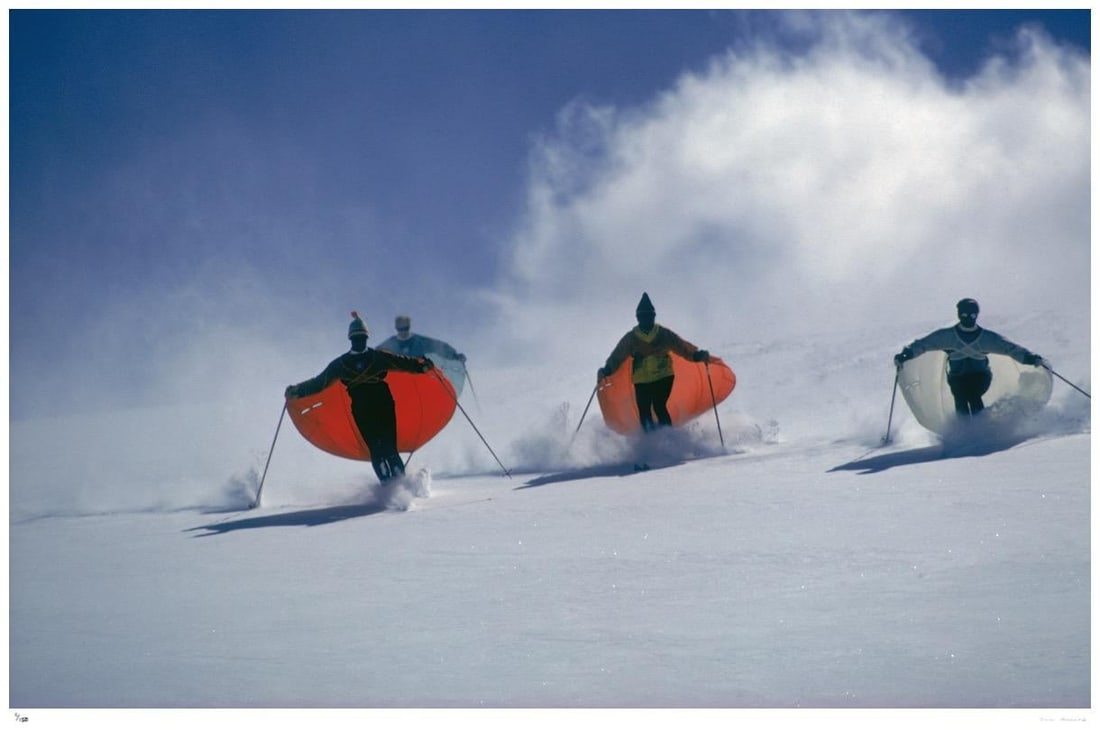 Caped Skiers 1967- Slim Aarons Estate Stamped: 1967 (printed later) - 18