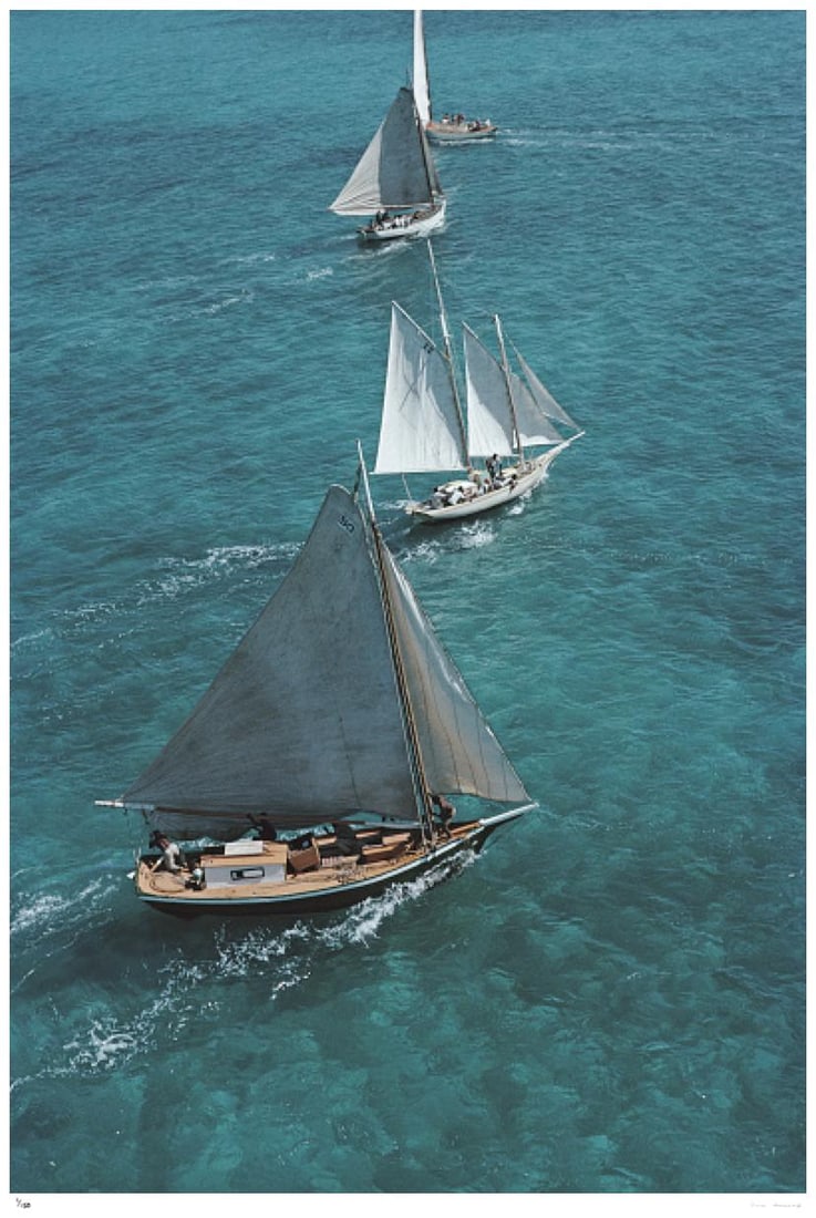 Sailing In The Bahamas 1964 - Slim Aarons Estate Stamped: 1964 (printed later) - 17