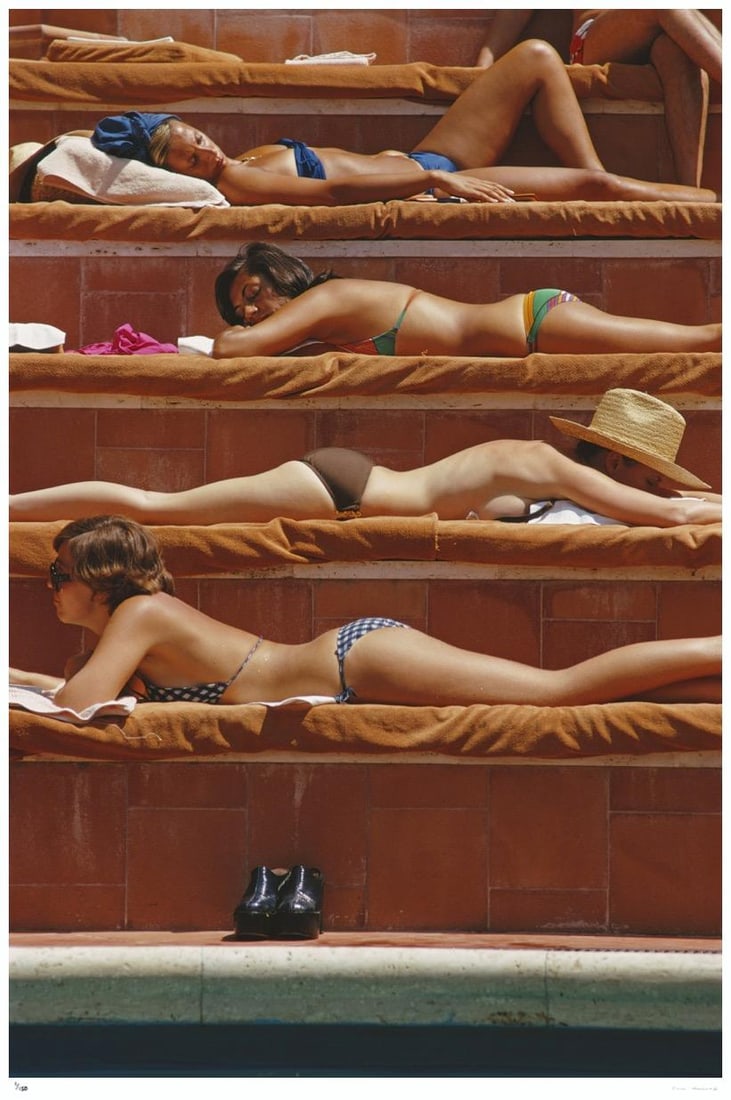 Sunbathing In Capri 1974 - Slim Aarons Estate Edition: 1974 (printed later)