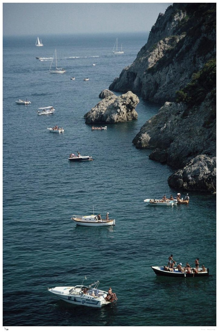 Porto Ercole Boats 1991 - Slim Aarons Estate Stamped: 1991 (printed later) - 7