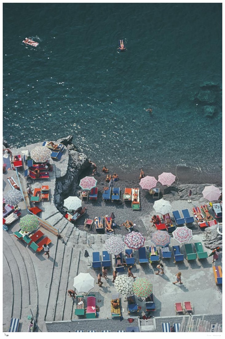 Positano Beach 1979 - Slim Aarons Estate Stamped: 1979 (printed later)