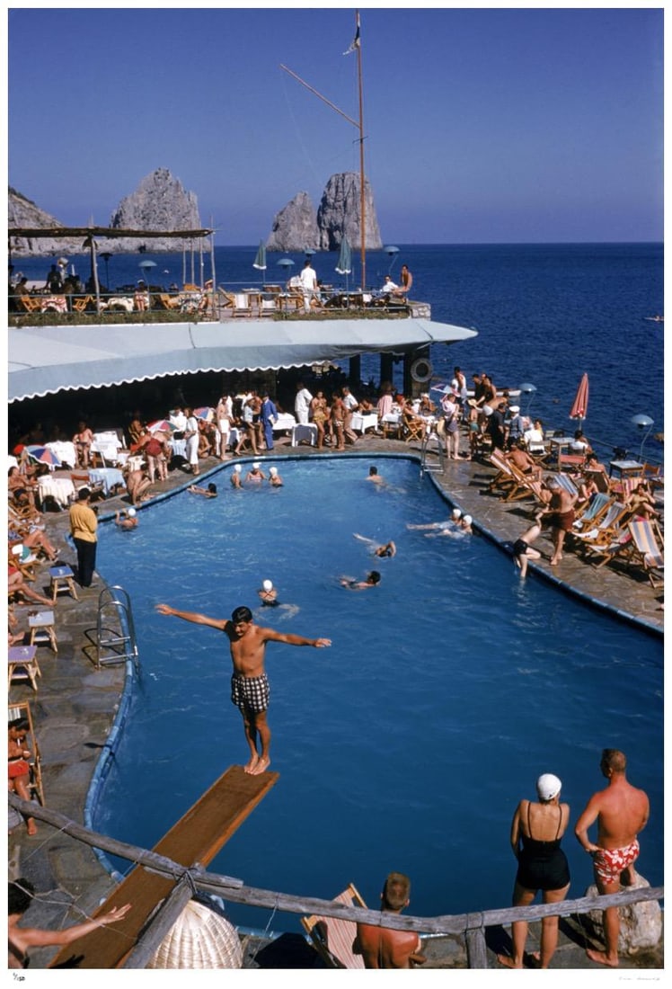 Marina Piccola 1954 - Slim Aarons Estate Stamped: 1954 (printed later) - 7