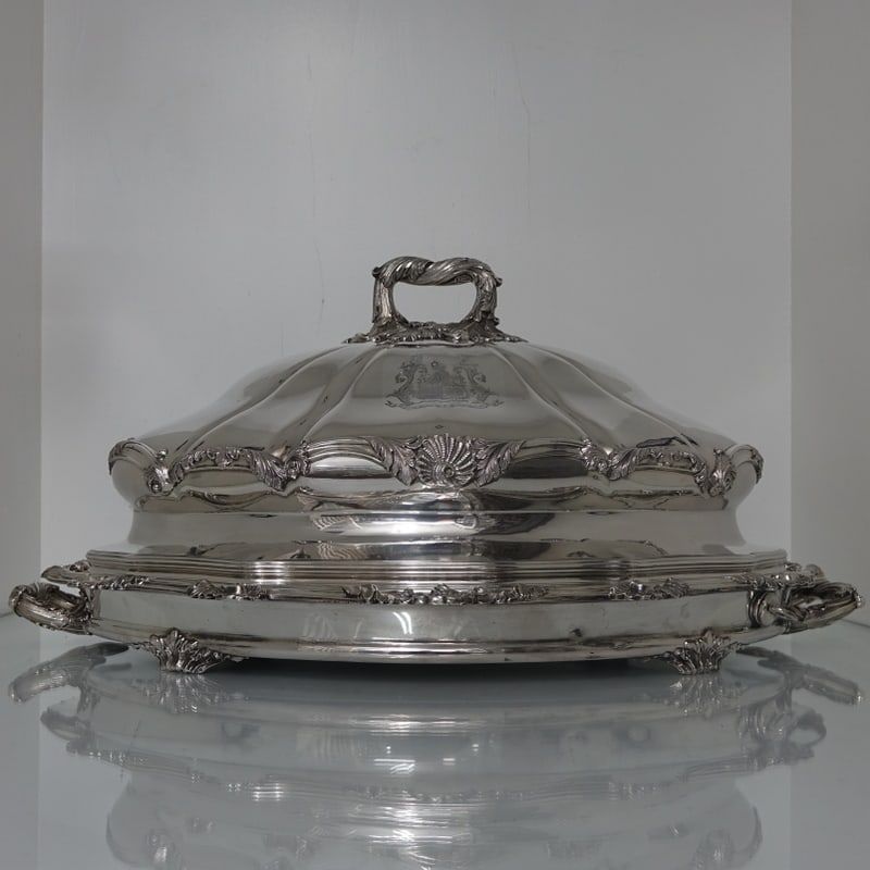 Old Sheffield Plate Meat Dish & Cover Circa 1830 Matthew Boulton: Title:Old Sheffield Plate Meat Dish & Cover Circa 1830 Matthew Boulton Description:Description An incredibly rare and highly collectable piece of craftsmanship by the premiere Old Sheffield manufactur