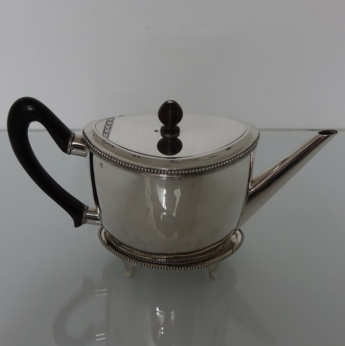 Early 19th Century Antique Silver Teapot on Stand Amsterdam 1805 Willem Diemont - 2