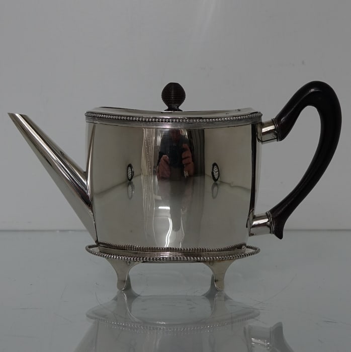 Early 19th Century Antique Silver Teapot on Stand Amsterdam 1805 Willem Diemont - 3