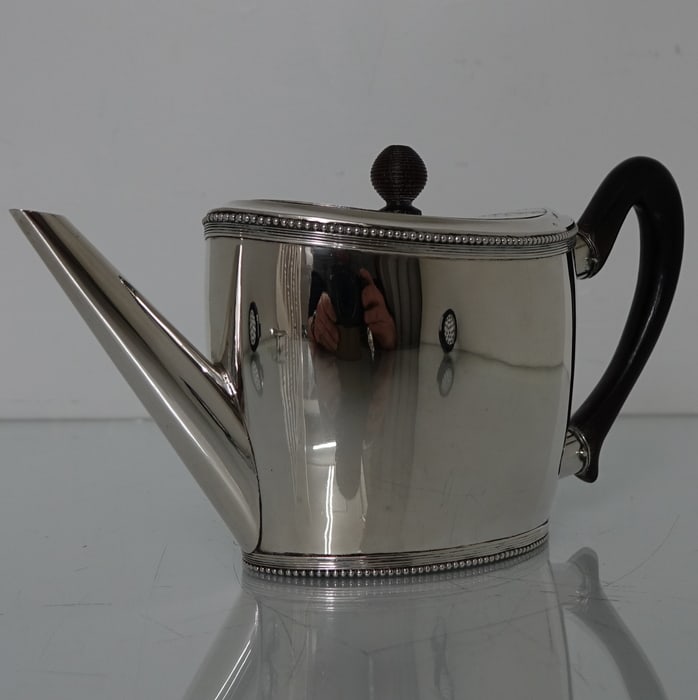Early 19th Century Antique Silver Teapot on Stand Amsterdam 1805 Willem Diemont - 4