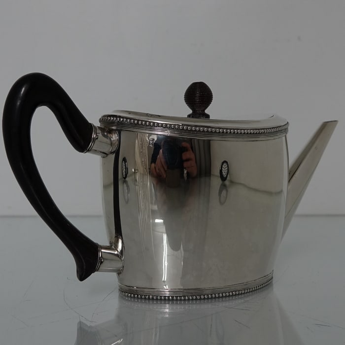 Early 19th Century Antique Silver Teapot on Stand Amsterdam 1805 Willem Diemont - 5