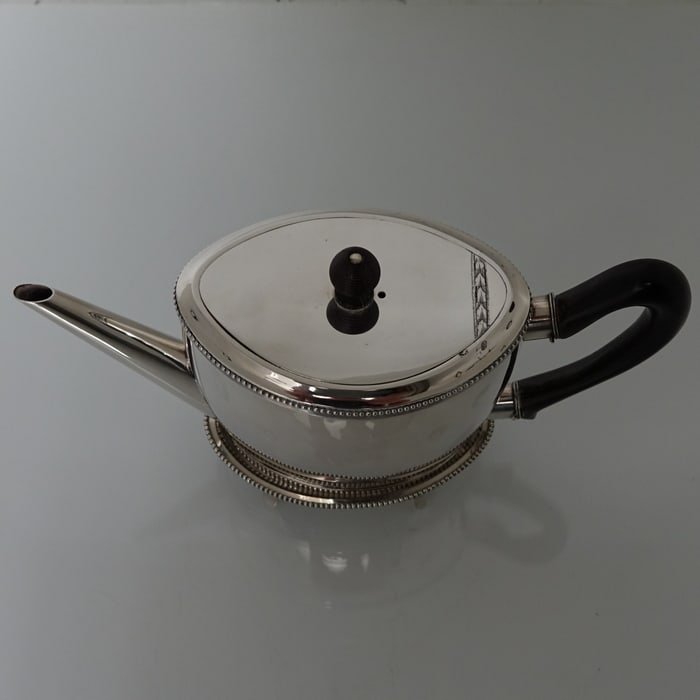 Early 19th Century Antique Silver Teapot on Stand Amsterdam 1805 Willem Diemont - 7