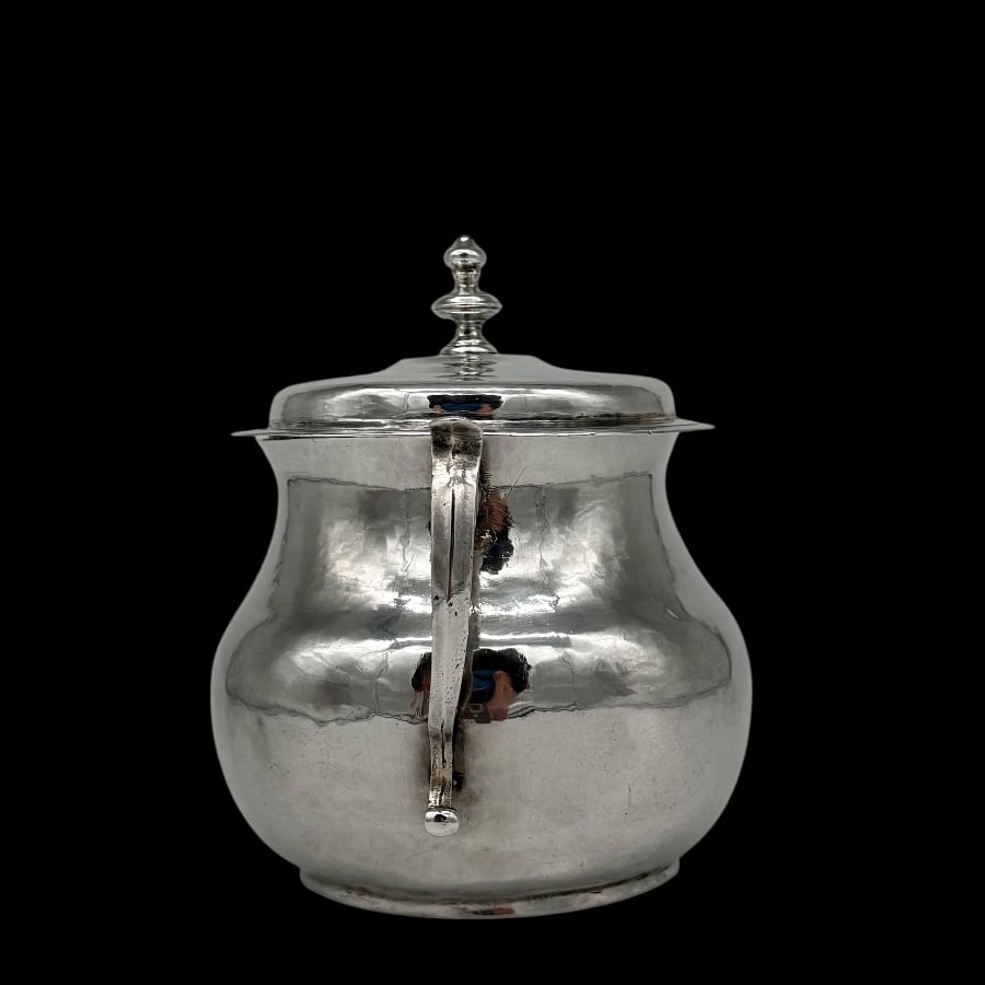 Mid 17th Century Antique Charles II Silver Porringer & Cover London 1668 Edward Gladwin - 3