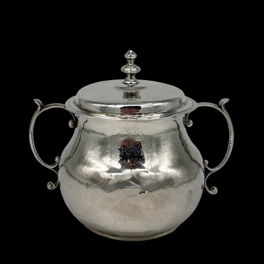 Mid 17th Century Antique Charles II Silver Porringer & Cover London 1668 Edward Gladwin - 6
