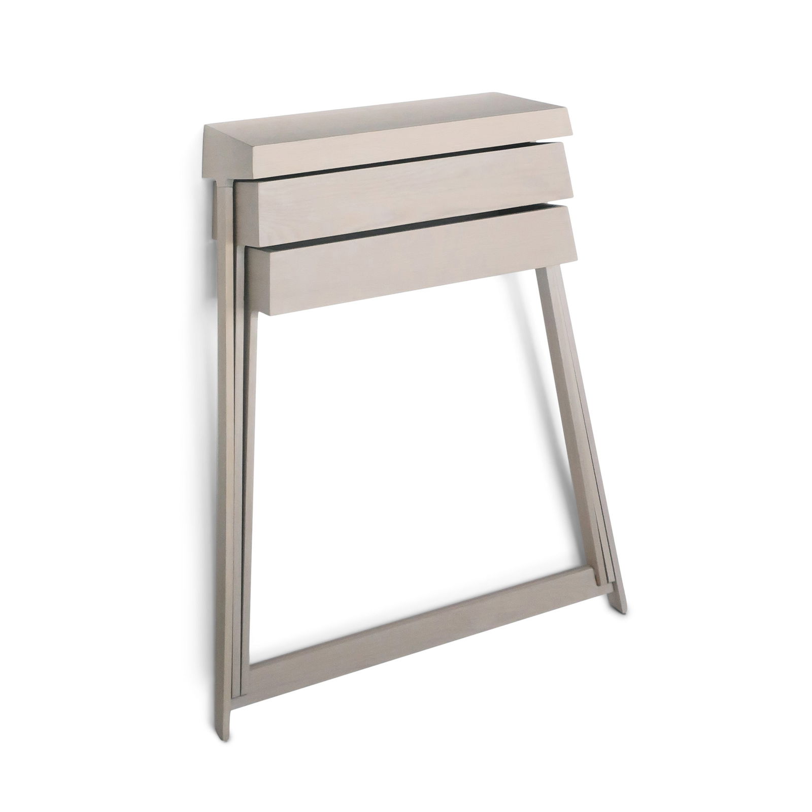 Oak Pivot Cabinet by Raw Edges for Arco: Launched in 2008, the Pivot was designed by Israeli Shay Alkalay (aka Raw Edges) for Dutch brand Arco as a solid wood cabinet built on tall legs and featuring two drawers. Loosely based on the mechani