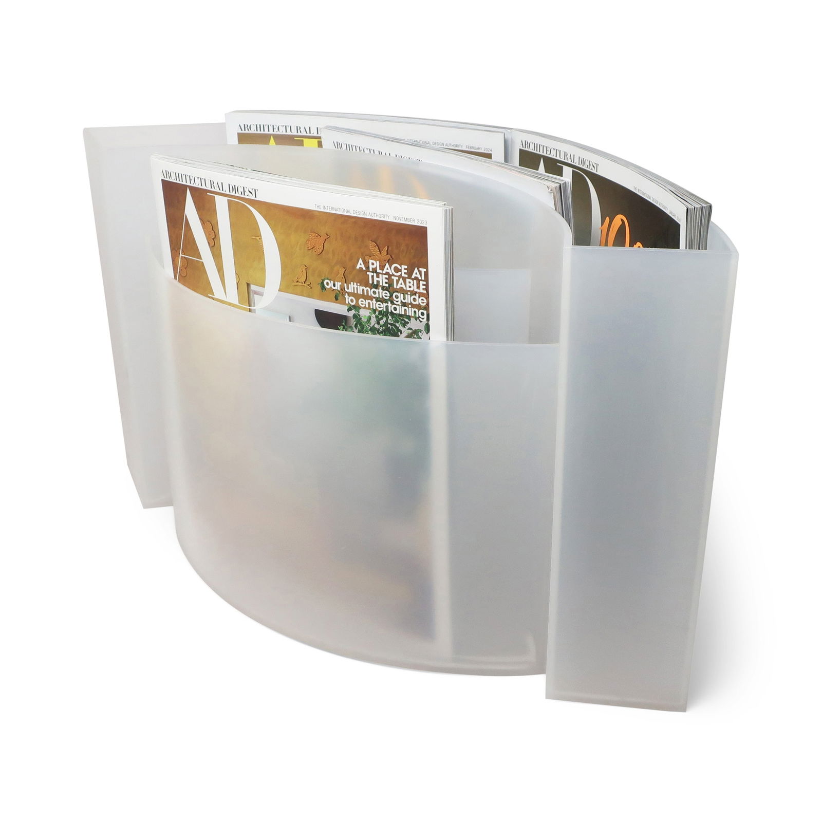 1990s Postmodern Wave Magazine Rack by Hansjerg Maier-Aichen for Authentics: Practical and decorative, the Wave magazine rack was designed by German Hansjerg Maier-Aichen for the designed brand Authentics, which Maier-Aichen founded in 1983. Made to store magazines and newspap