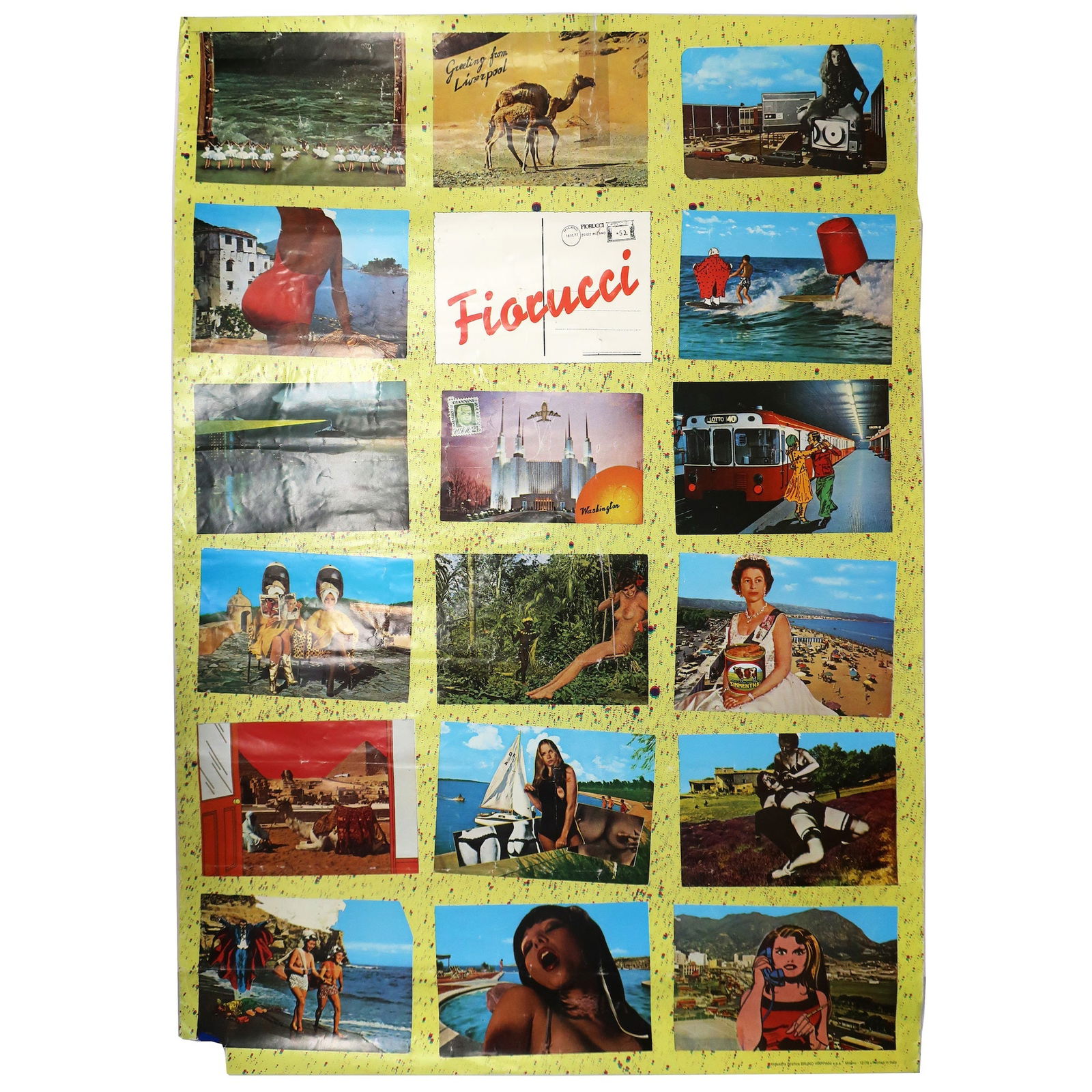 Vintage Fiorucci Travel Postcard Collage Poster 1979 (1 of 10)