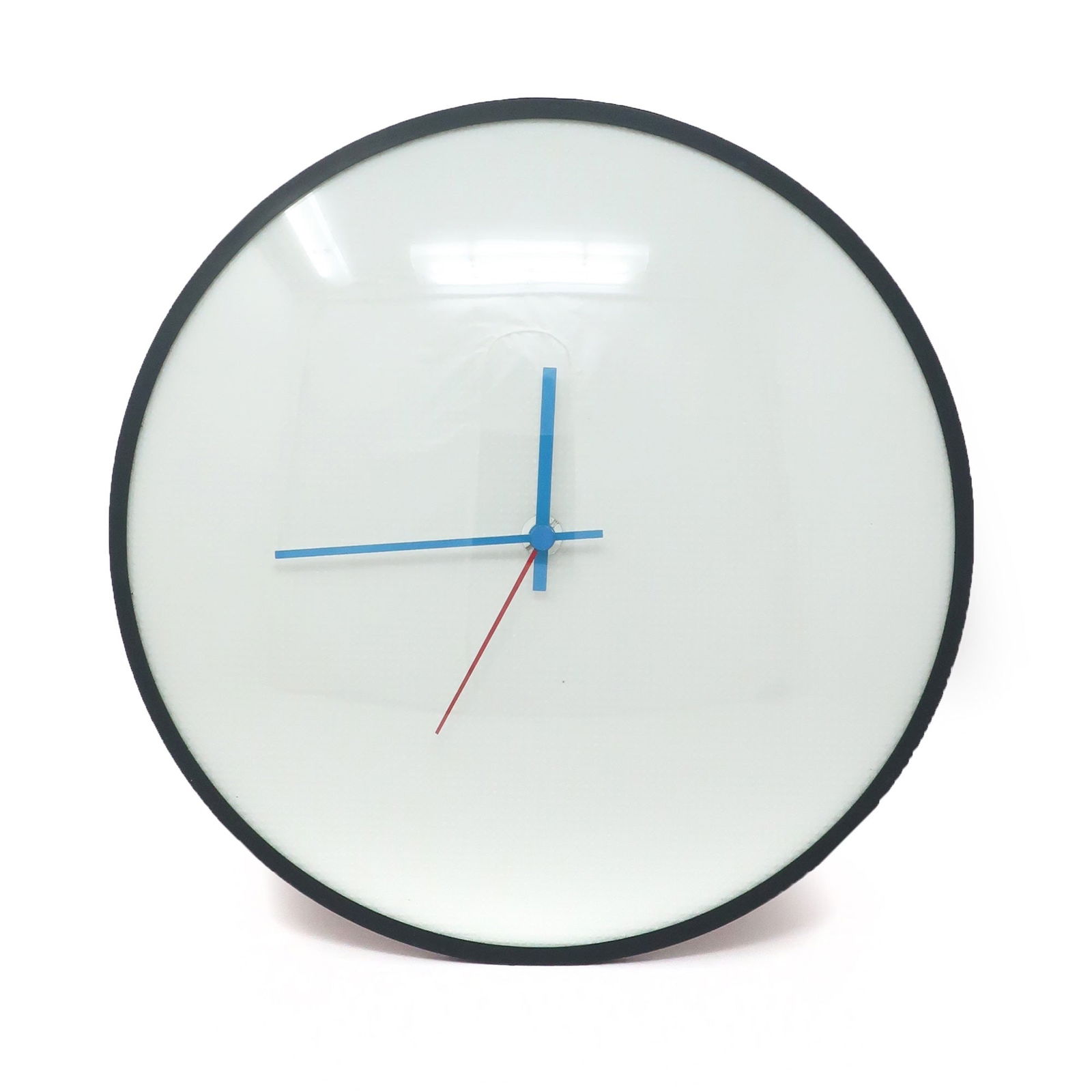 1980s Postmodern Memphis Style Wall Clock by Milano Series: Nailing the iconic energy of the 1980s, this vibrant Memphis style wall clock by Milano Series features bold geometric shapes and bright primary colors and all the playful and irreverent aesthetic of