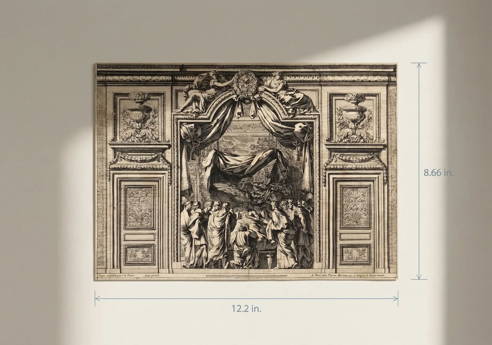 Antique Jean Le Pautre (1618–1682) Religious Scene People Architecture Etching: Title: Antique Jean Le Pautre (1618–1682) Religious Scene People Architecture Etching Description: This is an antique item (over 100 years old), and you may be eligible for reduced or exempt customs