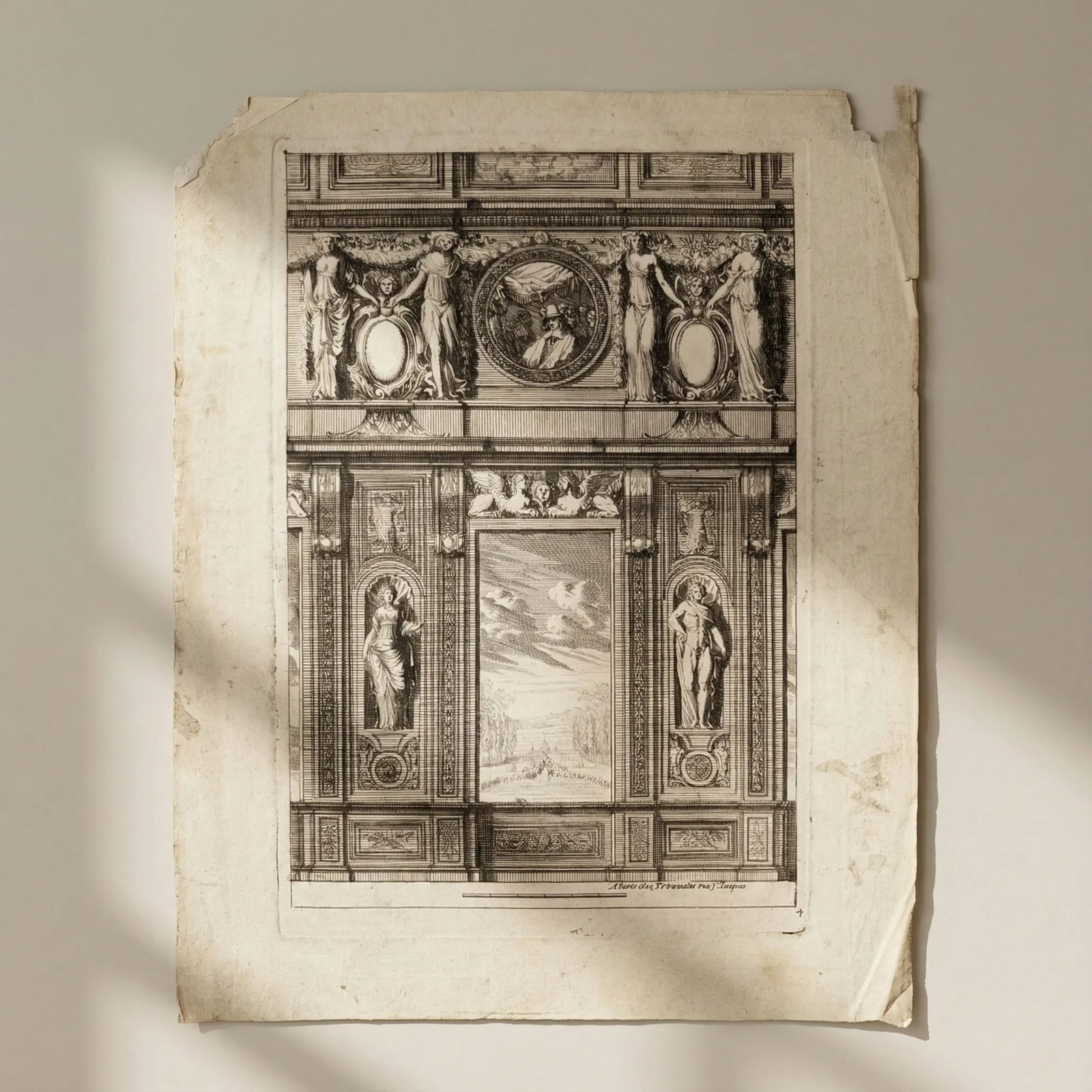 Etching by Antoine TROUVAIN (1656-1708) Architecture, Monuments, Sculptures: Title: Etching by Antoine TROUVAIN (1656-1708) Architecture, Monuments, Sculptures Description: This is an antique item (over 100 years old), and you may be eligible for reduced or exempt customs duti