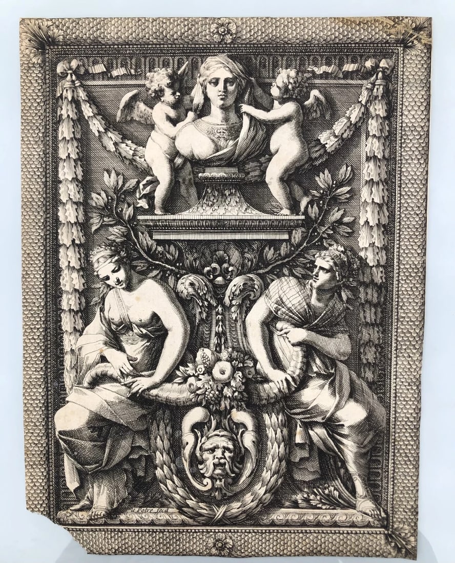 Antique Engraving – Jean Le Pautre - Religious Scene History Architecture - 9