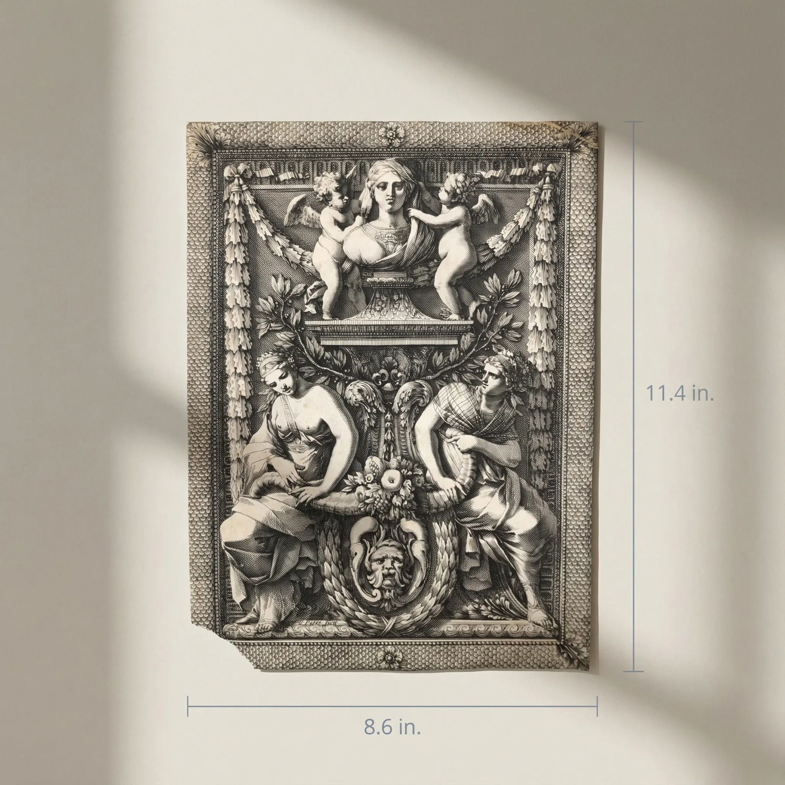 Antique Engraving – Jean Le Pautre - Religious Scene History Architecture - 2