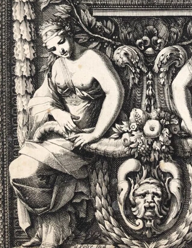 Antique Engraving – Jean Le Pautre - Religious Scene History Architecture - 6