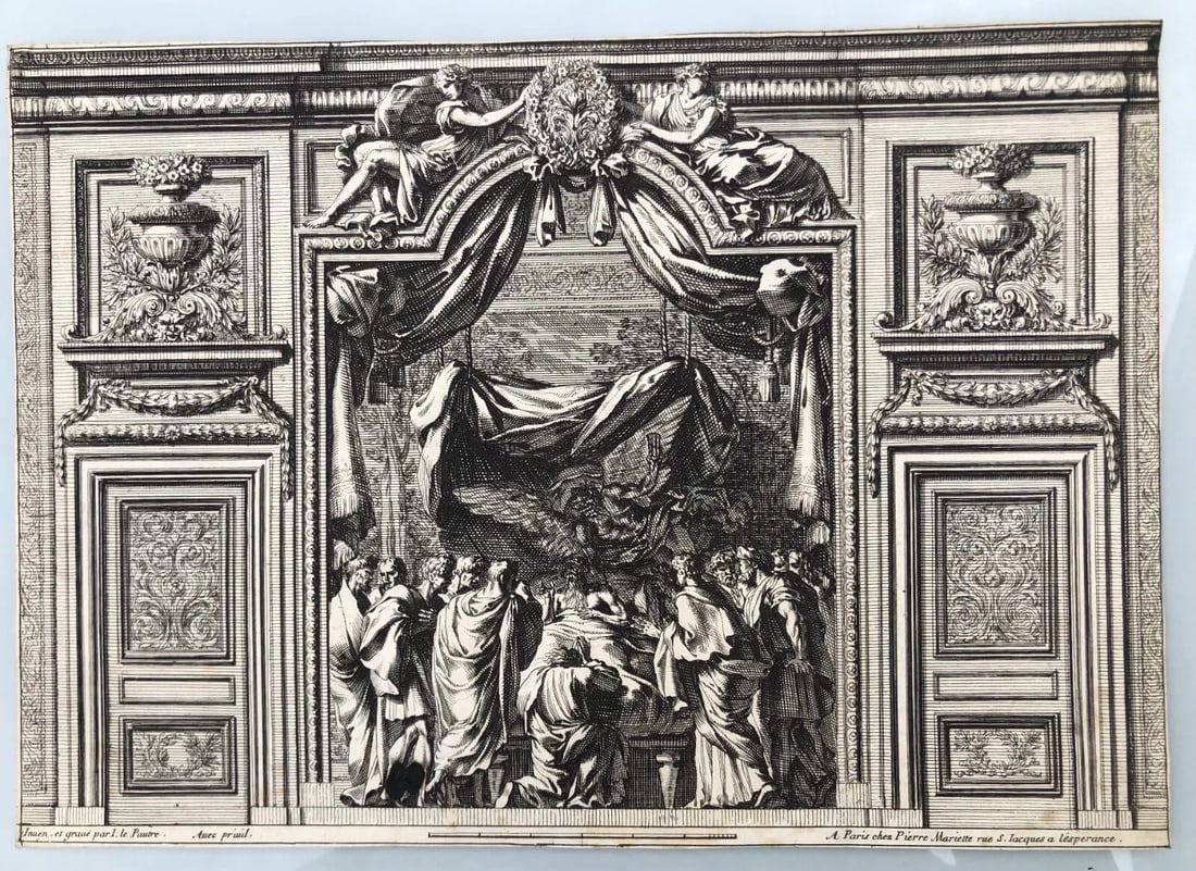 Jean Le Pautre (1618–1682) Religious Scene, History Etching Architecture - 10