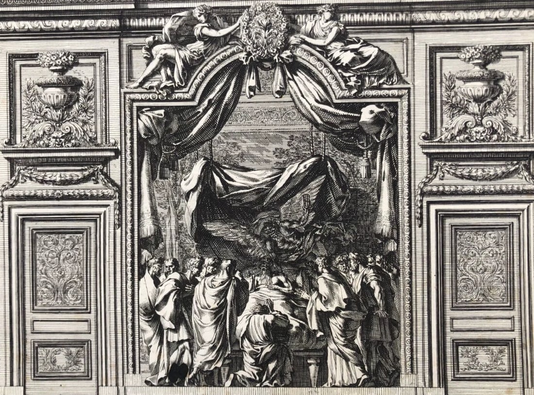 Jean Le Pautre (1618–1682) Religious Scene, History Etching Architecture - 4