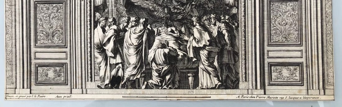 Jean Le Pautre (1618–1682) Religious Scene, History Etching Architecture - 8