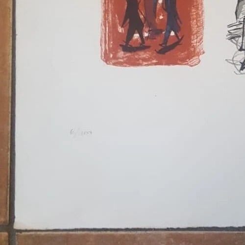 Jean HÉLION (1904-1987) Celebration, People, Party Modern Etching Original - 6