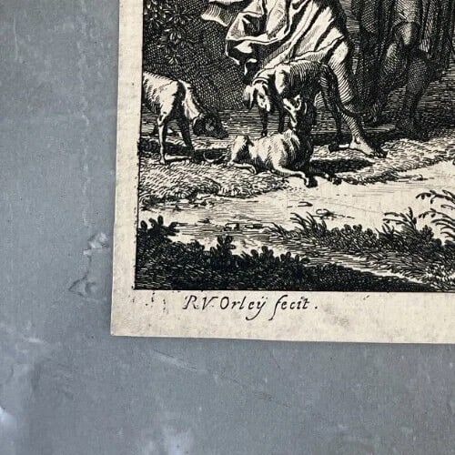 Richard VAN ORLEY (1663-1732) People, History, Landscape Etching Original - 9