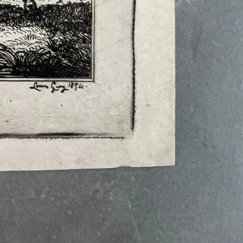 Louis GUY (1824-1888) Landscape, Cows 1875 - Etching Original - 8