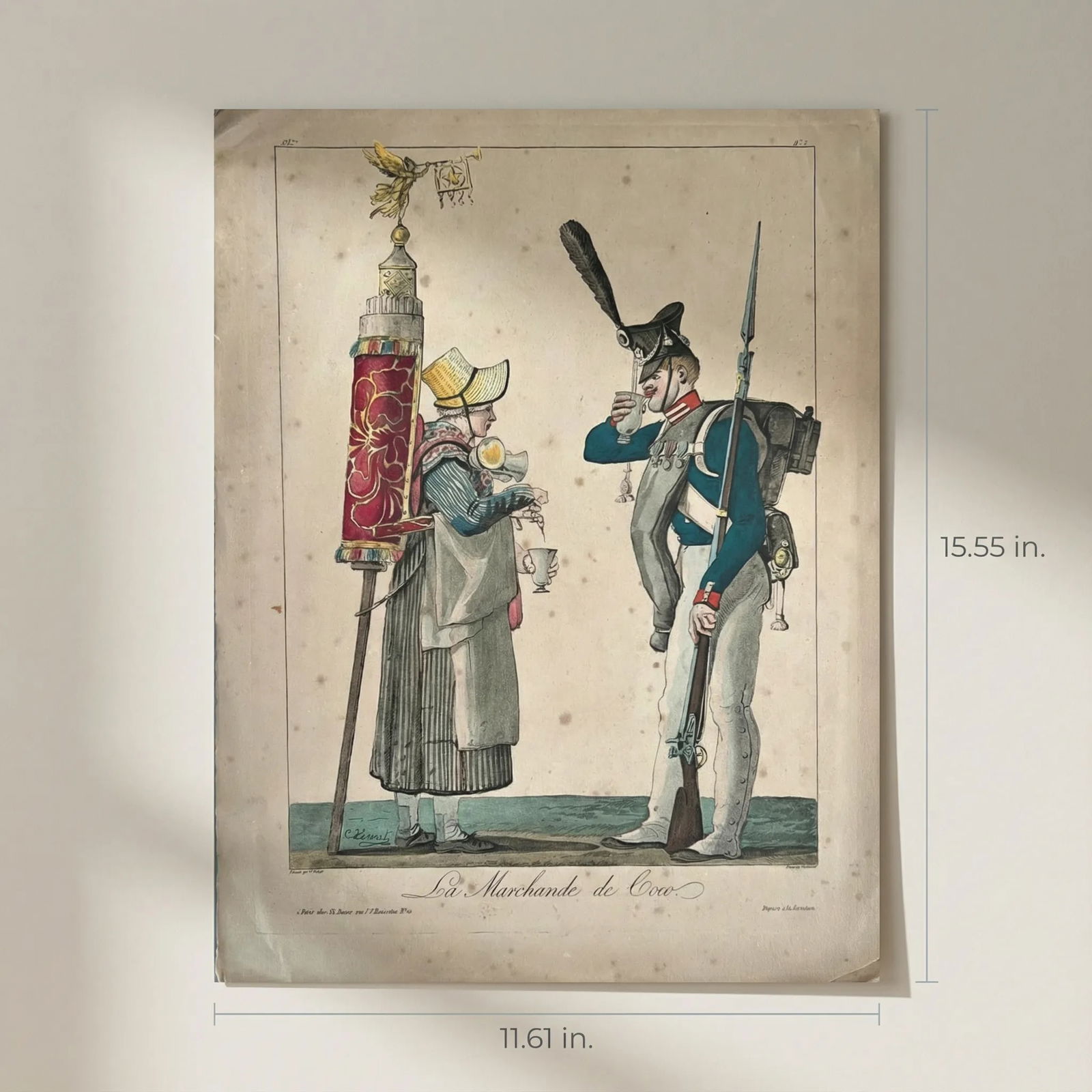 1869 Dragoon Uniform Jacquemin Charles Vernet Antique Etching Original - 2