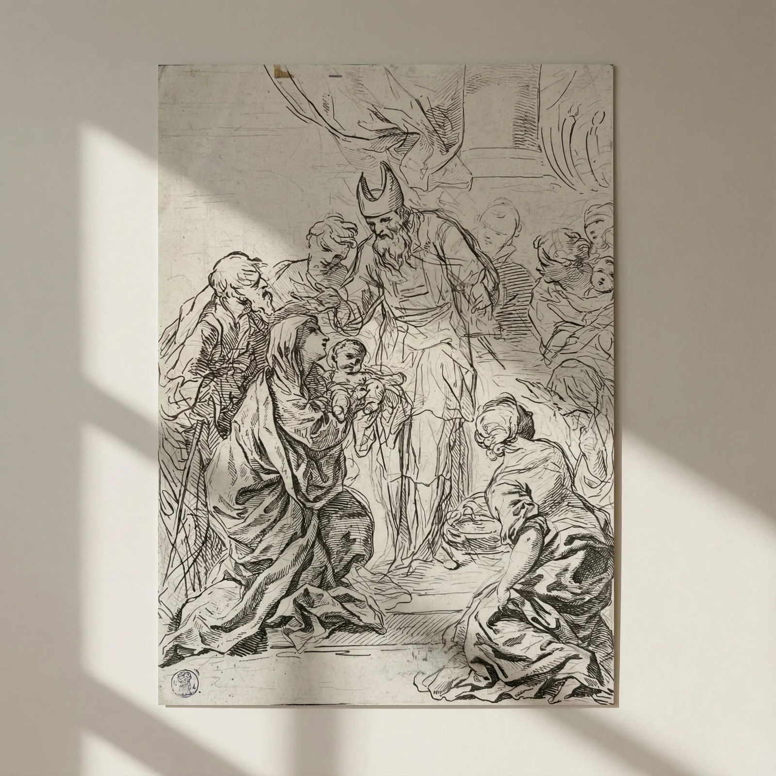 Antique Etching Original Francesco Coghetti, King, Religious Scene Collection: Title: Antique Etching Original Francesco Coghetti, King, Religious Scene Collection Description: This is an antique item (over 100 years old), and you may be eligible for reduced or exempt customs du