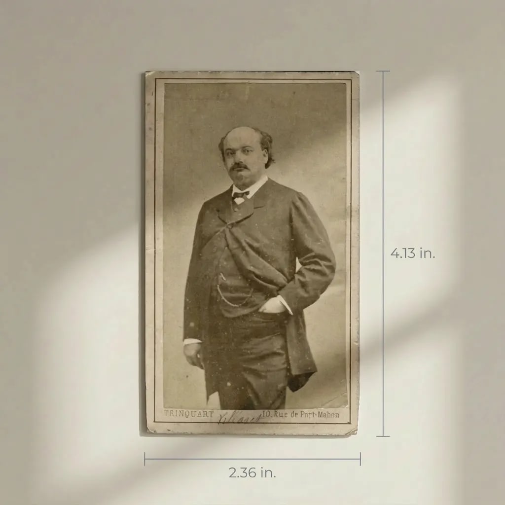 Antique CDV Photographs Trinquart, Paris, Pierre-François Villaret, Opera Singer - 2