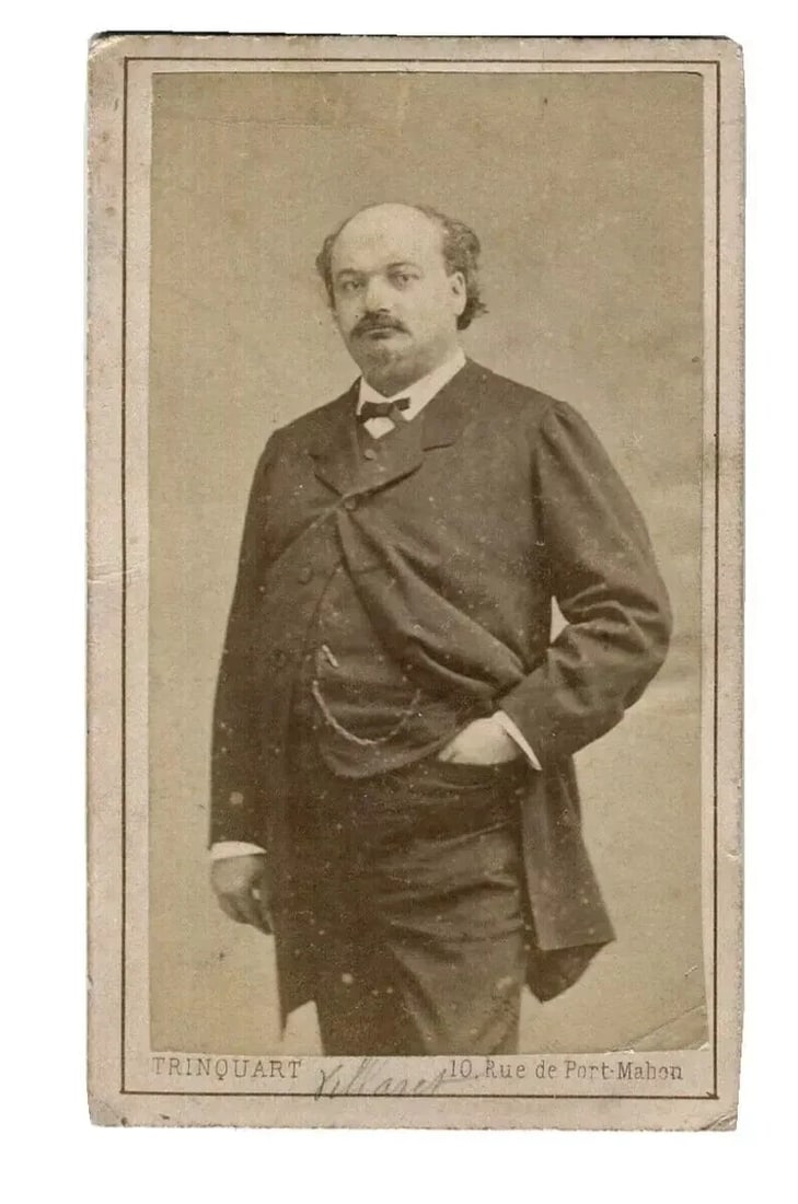 Antique CDV Photographs Trinquart, Paris, Pierre-François Villaret, Opera Singer - 6
