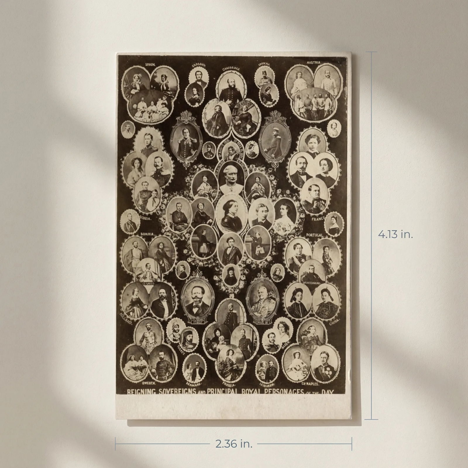 Antique CDV Photographs Royal Court, Mosaics, King, Queen, Royalty 1870 - 2