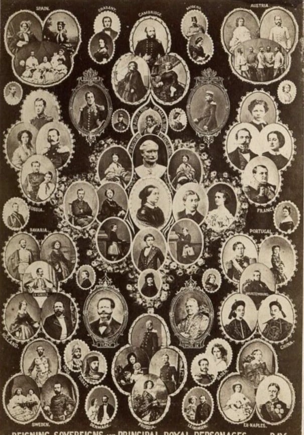 Antique CDV Photographs Royal Court, Mosaics, King, Queen, Royalty 1870 - 3