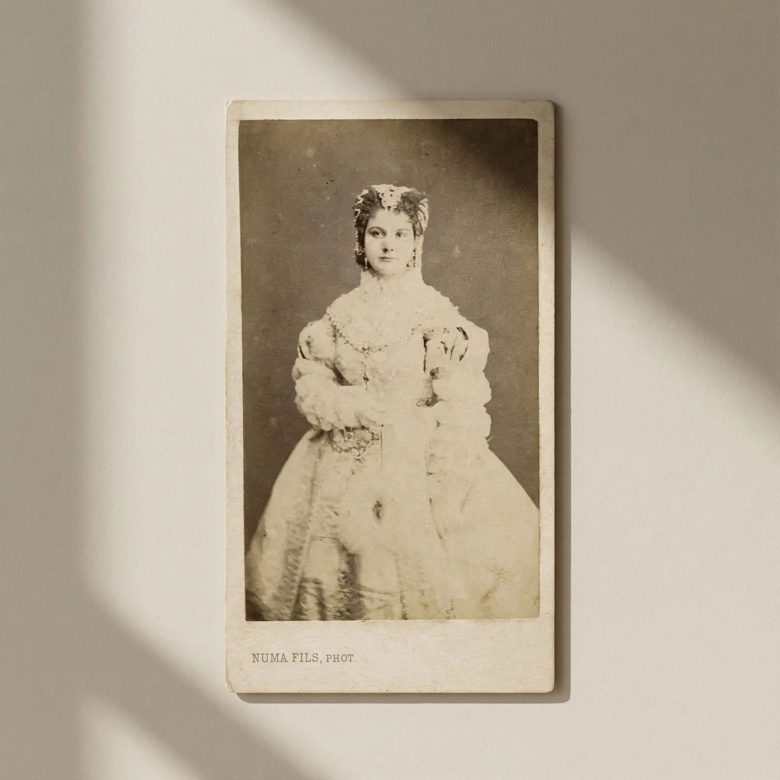 Antique CDV Original Photographs Numa Fils Alice Theric Opera