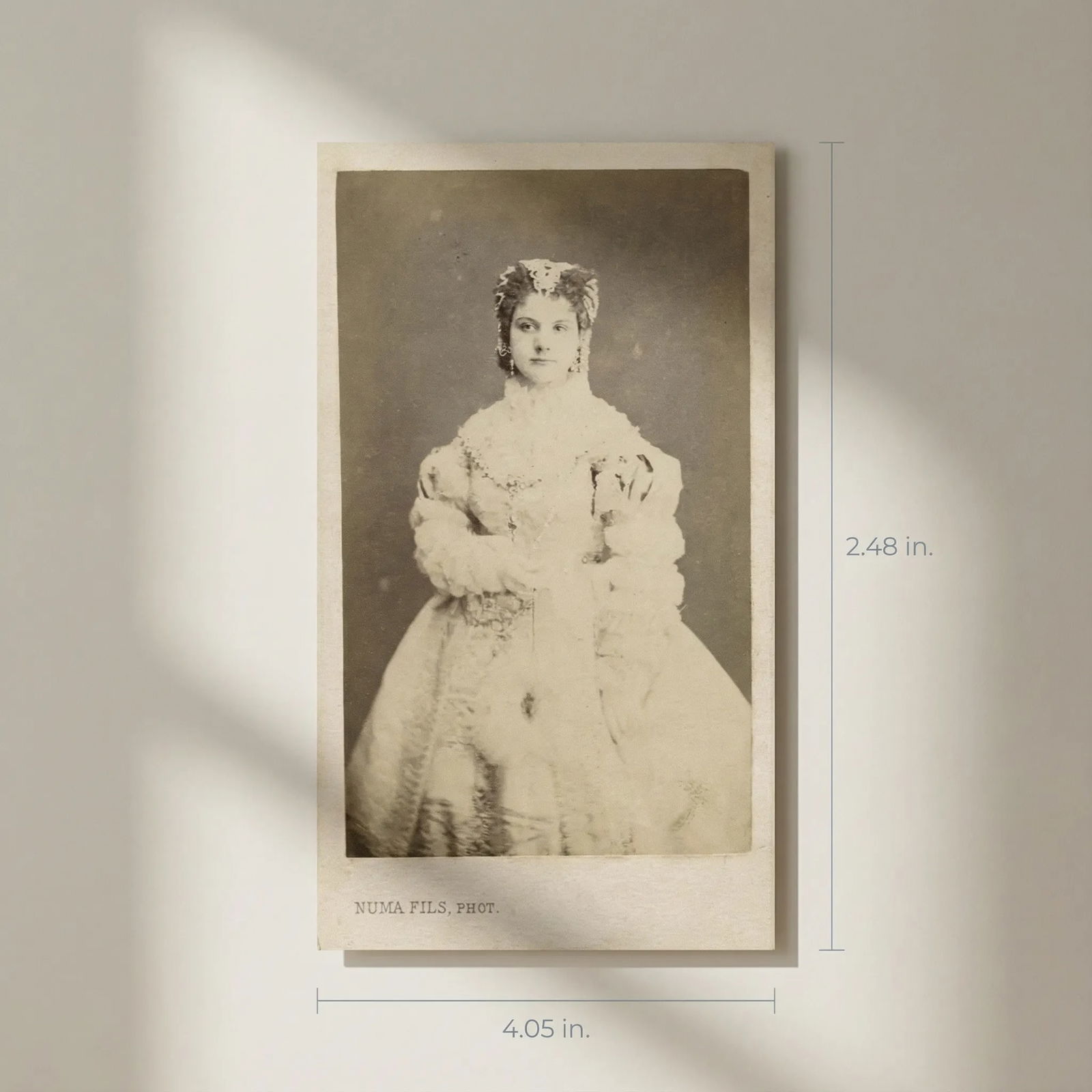 Antique CDV Original Photographs Numa Fils Alice Theric Opera - 2